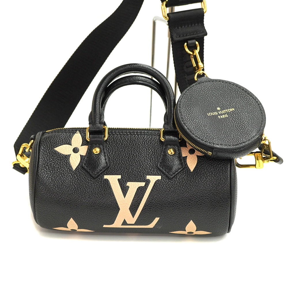 Louis Vuitton Black Papillon Bag Empreinte Leather Monogram Handbag